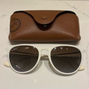 Ray-Ban Polarized White Sunglasses with Case